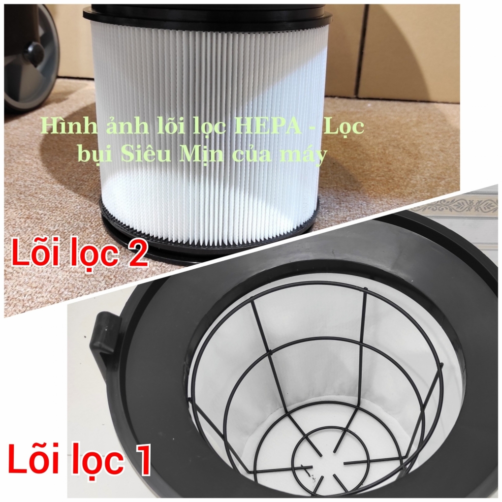 Máy Hút Bụi Nước Công Nghiệp và Nhà Xưởng 100 Lít (3600W) Model: DV2-100JP - [2 Lõi Lọc HEPA]